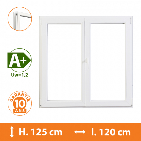 Fenêtre 2 Vantaux Blanc 125x120 cm