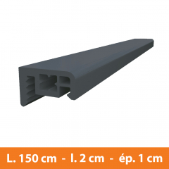 Couvre joint PVC Gris 150x2x1 cm