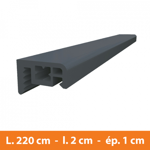 Couvre joint PVC Gris 220x2x1 cm