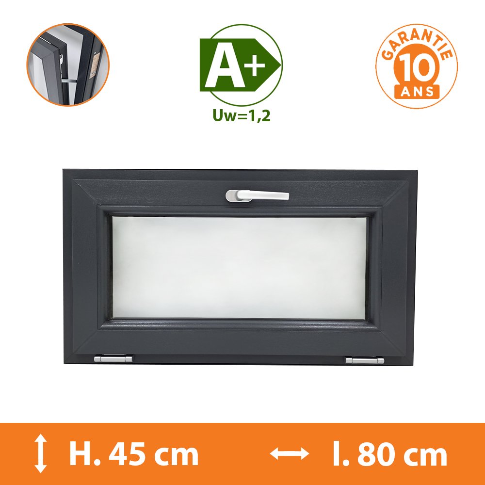 châssis Abattant En Bois H45 x L120 Côtes Tableau + poignée (ref